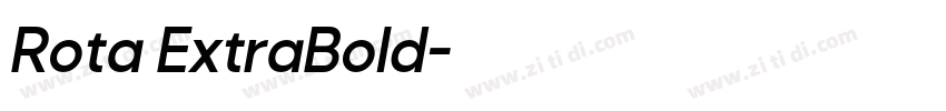 Rota ExtraBold字体转换